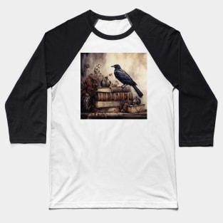 Raven and books Baseball T-Shirt